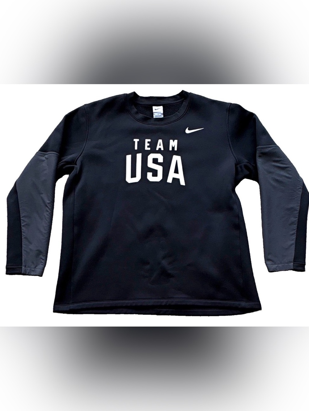 Nike Therma-FIT Team USA Black Crewneck Pullover Sweatshirt Men XL